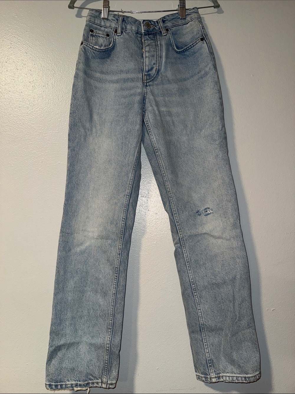 Zara Light Blue Straight Leg Jeans